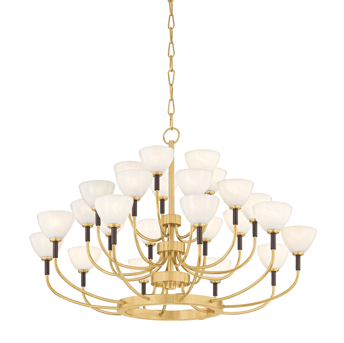 Brahma Chandelier 38" — a Corbett chandelier for dining rooms, entries, and living rooms at Laurie Yapp Home.
