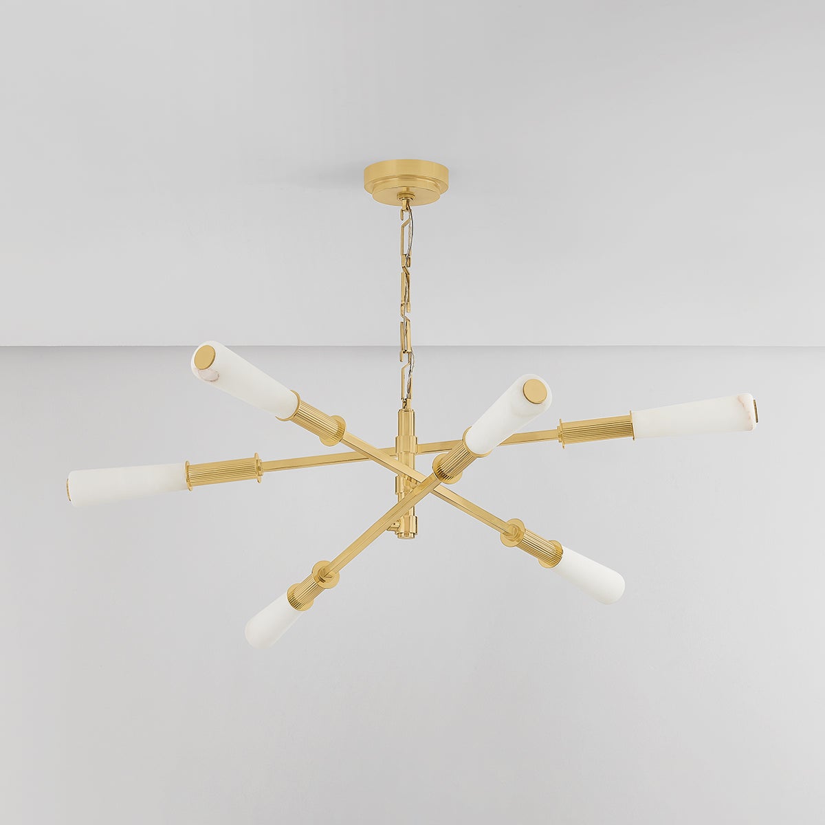 Dashiell Chandelier 48" shown from a second angle to highlight the frame, arms, and shade detail.