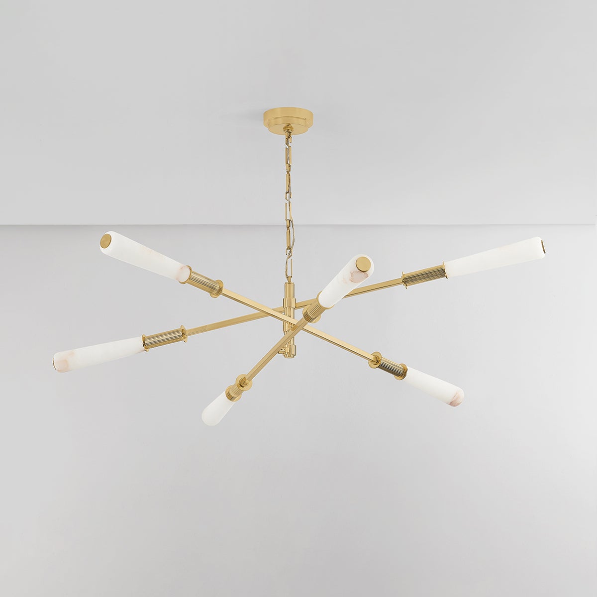 Dashiell Chandelier 60" — a Corbett chandelier for dining rooms, entries, and living rooms at Laurie Yapp Home.