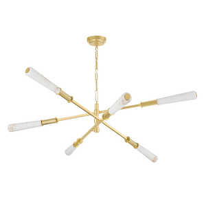 Dashiell Chandelier 60" — a Corbett chandelier for dining rooms, entries, and living rooms at Laurie Yapp Home.