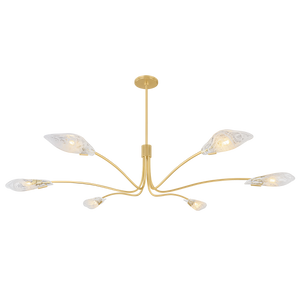 Tenafly Chandelier 72" in aged brass — a Hudson Valley chandelier for dining rooms, entries, and living rooms at Laurie Yapp Home.