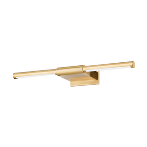 Jerome Picture Light 22.25" in aged brass — a Hudson Valley picture light for gallery walls and reading nooks at Laurie Yapp Home.