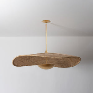 Shiloh Pendant 51.75" shown from a second angle to highlight the shade shape and metal detail.