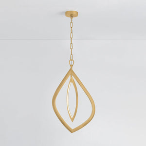 Arles Chandelier 19.25" shown from the front to reveal the shade shape and metal detail.