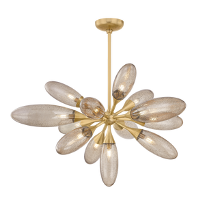 Cordoba Chandelier 39.5" — a Corbett chandelier for dining rooms, entries, and living rooms at Laurie Yapp Home.