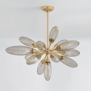 Cordoba Chandelier 39.5" shown from the front to reveal the frame, arms, and shade detail.