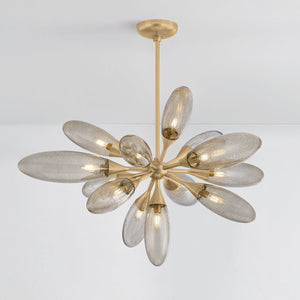 Close-up of the Cordoba Chandelier 39.5" showing the frame, arms, and shade detail.