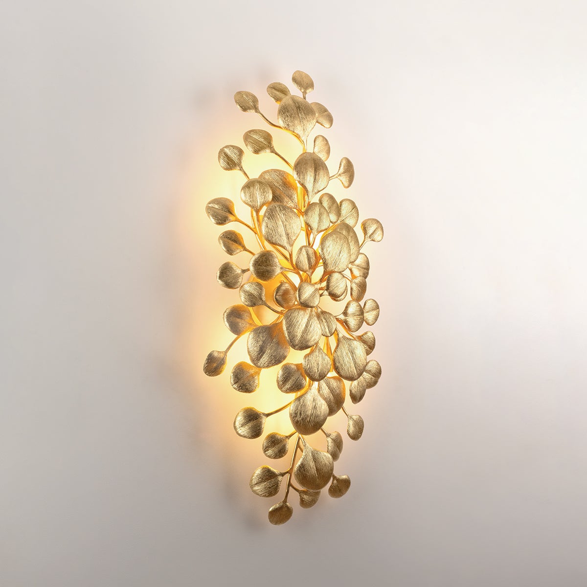 Menorca Wall Sconce shown from the front to reveal the arm curve and shade silhouette.