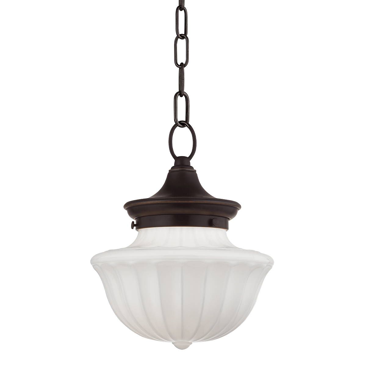 Dutchess Pendant 9" in aged brass — a Hudson Valley pendant for kitchens, entries, and dining rooms at Laurie Yapp Home.