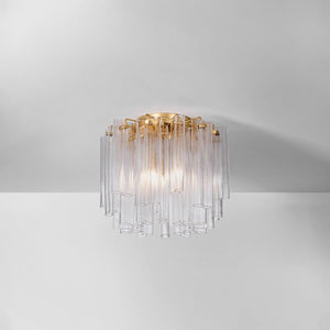 Varenna Semi Flush 20" shown from a second angle to highlight the shade profile and mounting canopy.