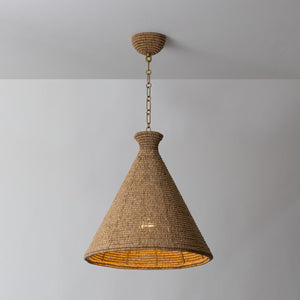 Tallman Pendant 20" shown from the front to reveal the shade shape and metal detail.
