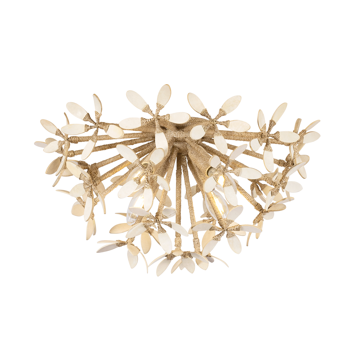 Corfu Semi Flush 20" — a Corbett flush mount for hallways, bedrooms, and entryways at Laurie Yapp Home.