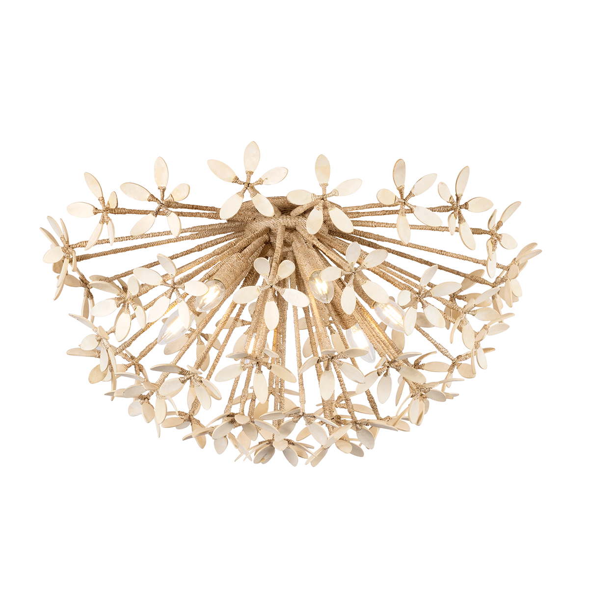 Corfu Semi Flush 30" — a Corbett flush mount for hallways, bedrooms, and entryways at Laurie Yapp Home.