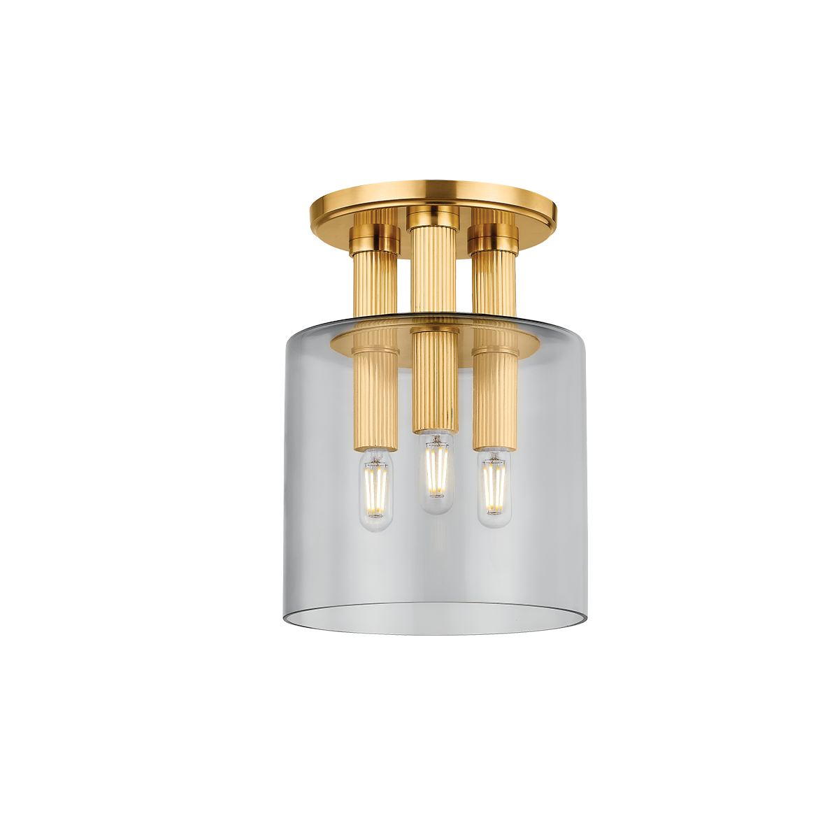 Crystler Flush Mount 8.5" in aged brass — a Hudson Valley flush mount for hallways, bedrooms, and entryways at Laurie Yapp Home.