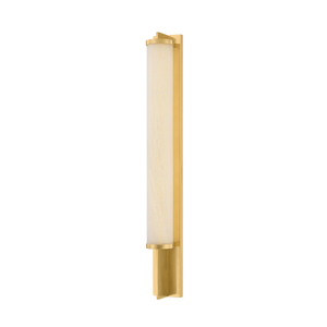 Northfield Wall Sconce 2.75" in aged brass — a Hudson Valley wall sconce for bathrooms, hallways, and living rooms at Laurie Yapp Home.