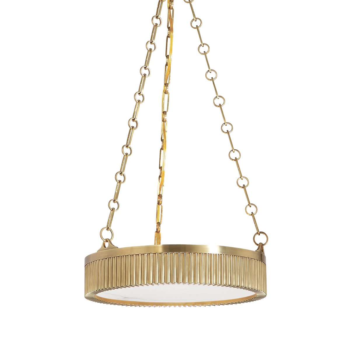 Lynden Pendant in aged brass — a Hudson Valley pendant for kitchens, entries, and dining rooms at Laurie Yapp Home.