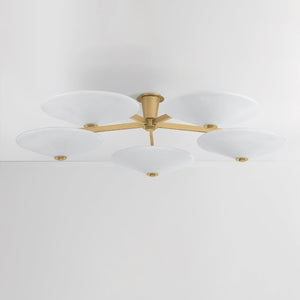 Cologne Flush Mount 60" shown from a second angle to highlight the shade profile and mounting canopy.