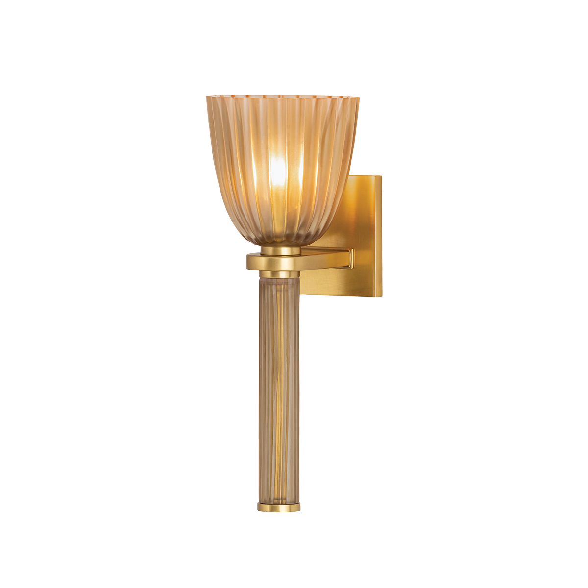 Columbus Wall Sconce in aged brass — a Hudson Valley wall sconce for bathrooms, hallways, and living rooms at Laurie Yapp Home.