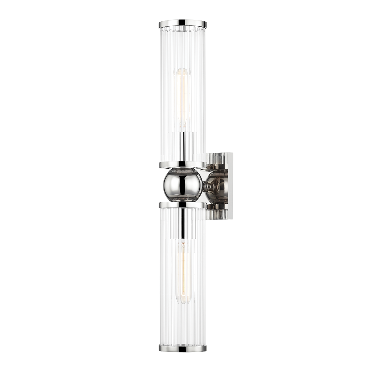 Malone Wall Sconce 4.5" x 22.25" in aged brass — a Hudson Valley wall sconce for bathrooms, hallways, and living rooms at Laurie Yapp Home.