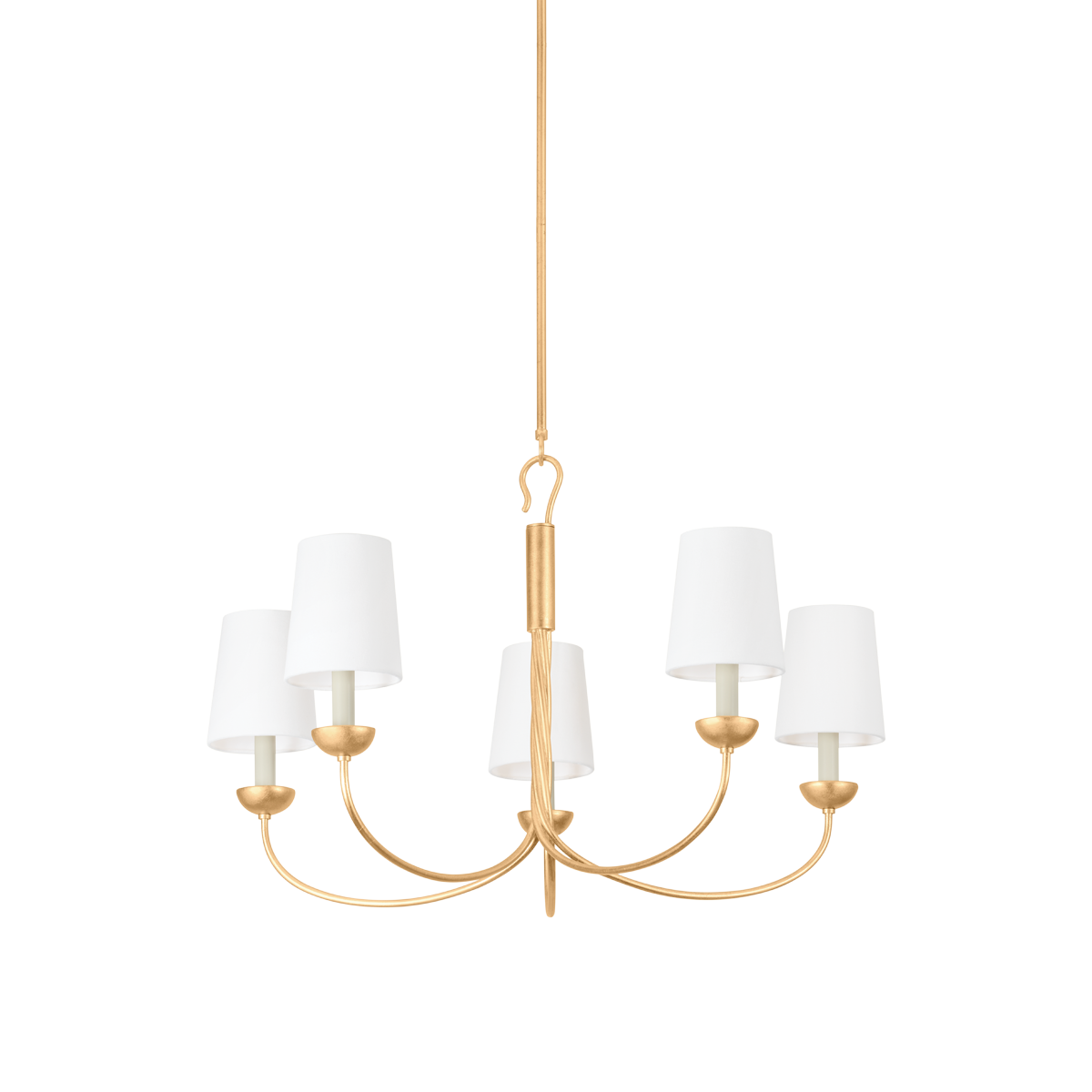 Montpelier Chandelier 34" shown from a second angle to highlight the frame, arms, and shade detail.