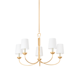 Montpelier Chandelier 34" shown from a second angle to highlight the frame, arms, and shade detail.