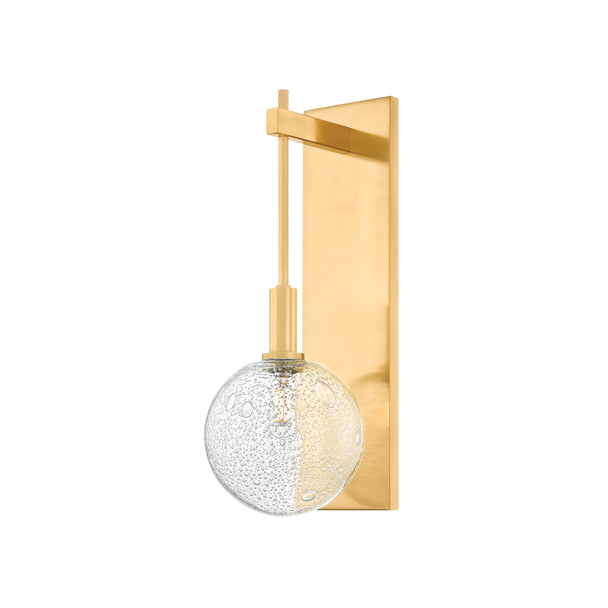 Onteora Wall Sconce in aged brass — a Hudson Valley wall sconce for bathrooms, hallways, and living rooms at Laurie Yapp Home.