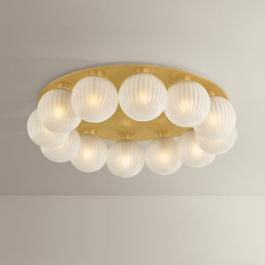 Vernazza Flush Mount 32" shown from the front to reveal the shade profile and mounting canopy.