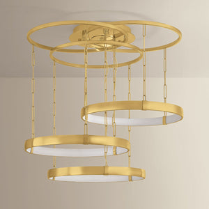 Chiasso Chandelier 38" shown from a second angle to highlight the frame, arms, and shade detail.