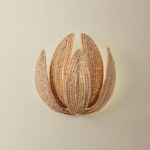 Varanasi Wall Sconce shown from a second angle to highlight the arm curve and shade silhouette.