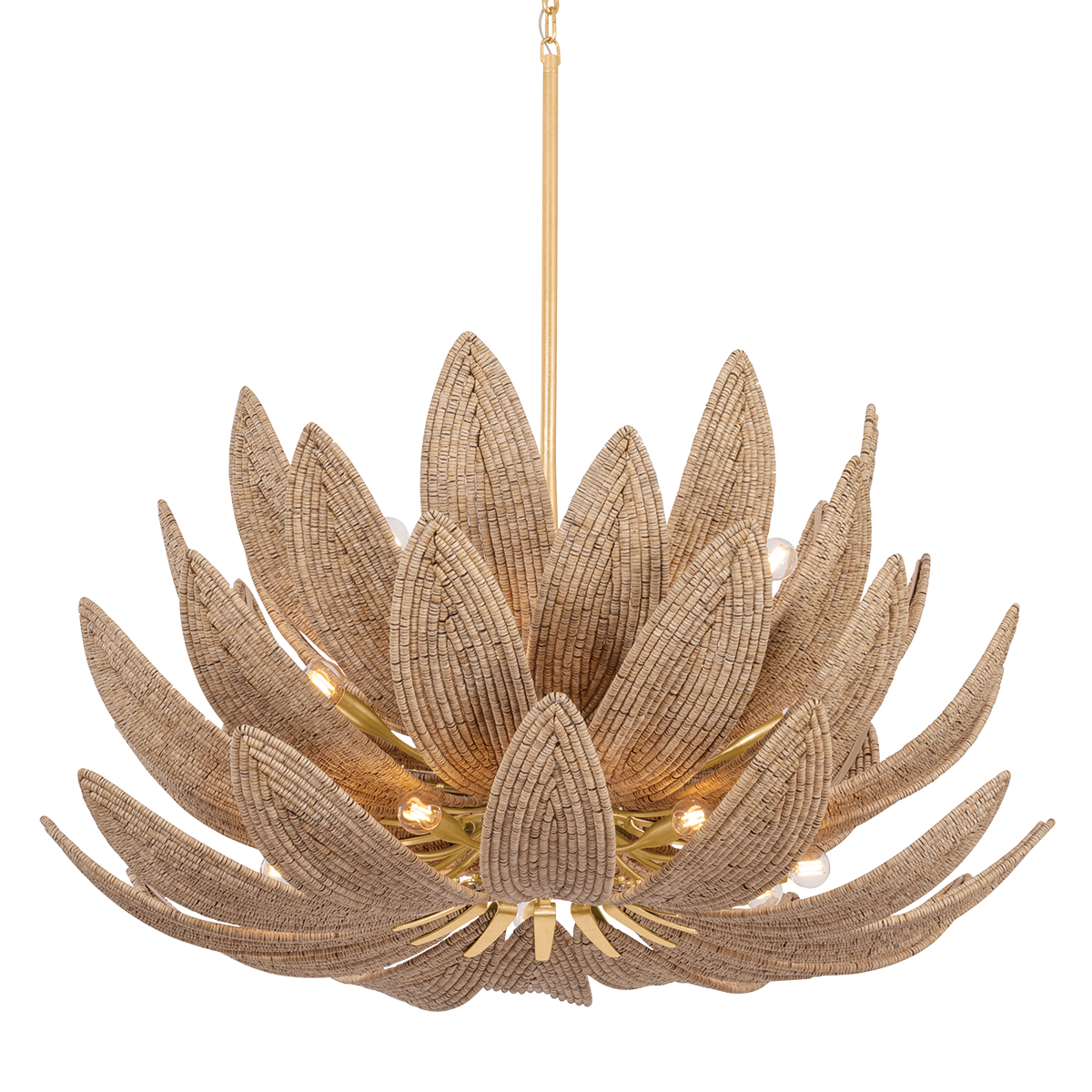Varanasi Chandelier 42" — a Corbett chandelier for dining rooms, entries, and living rooms at Laurie Yapp Home.