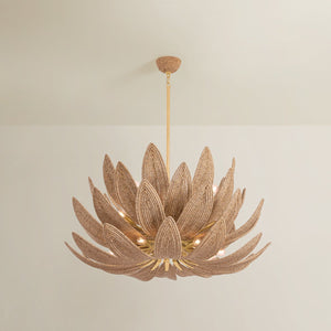 Varanasi Chandelier 42" shown from a second angle to highlight the frame, arms, and shade detail.