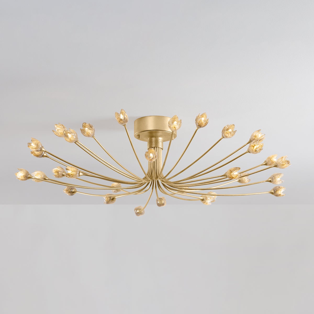 Falkirk Semi Flush 42" shown from a second angle to highlight the shade profile and mounting canopy.