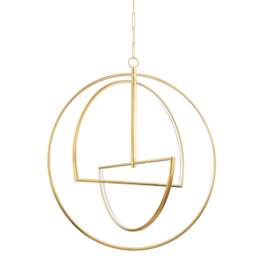 Welland Chandelier 40" in aged brass — a Hudson Valley chandelier for dining rooms, entries, and living rooms at Laurie Yapp Home.
