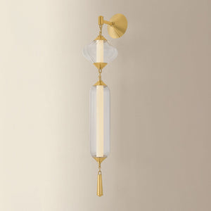 Fiorello Wall Sconce shown from the front to reveal the arm curve and shade silhouette.