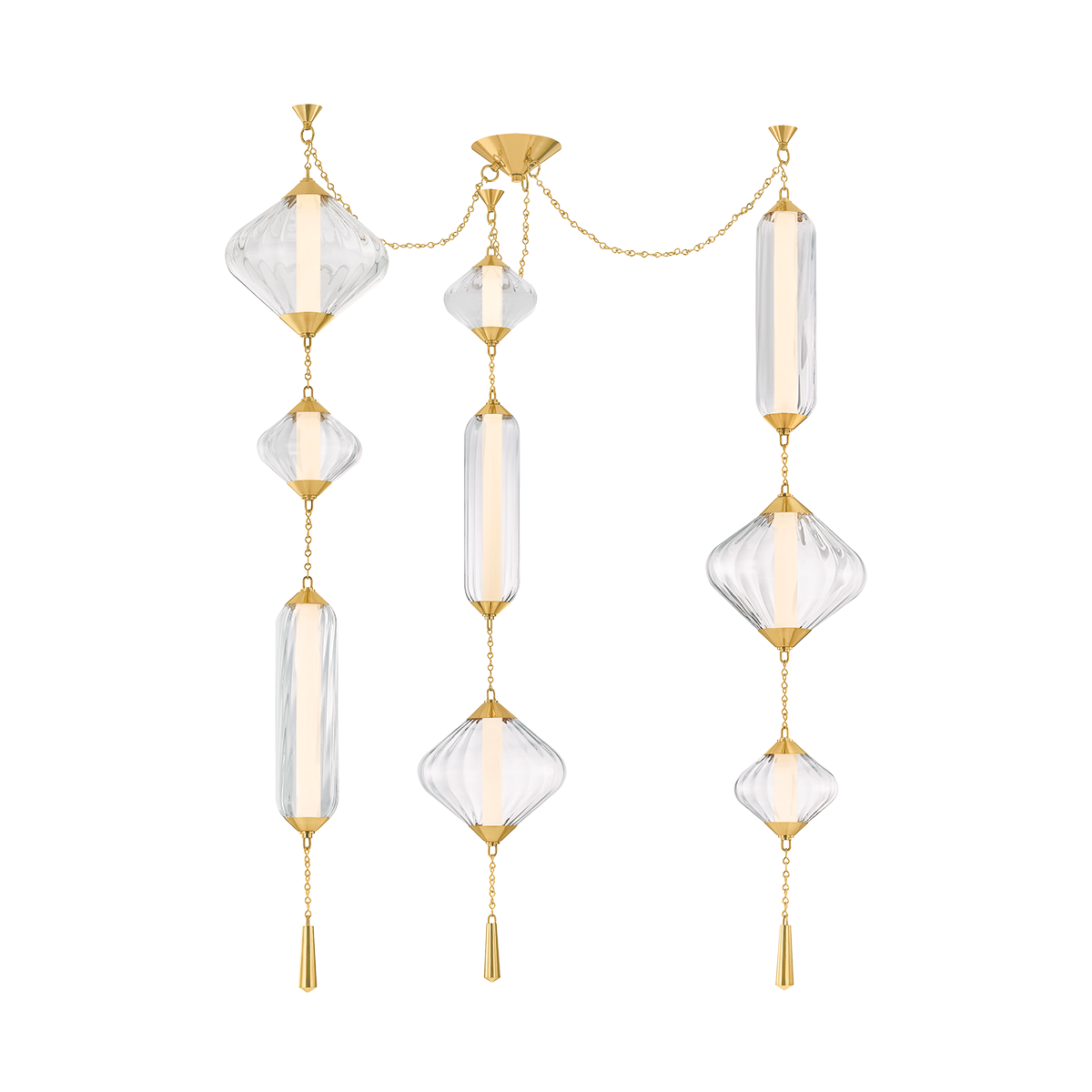 Fiorello Chandelier — a Corbett chandelier for dining rooms, entries, and living rooms at Laurie Yapp Home.