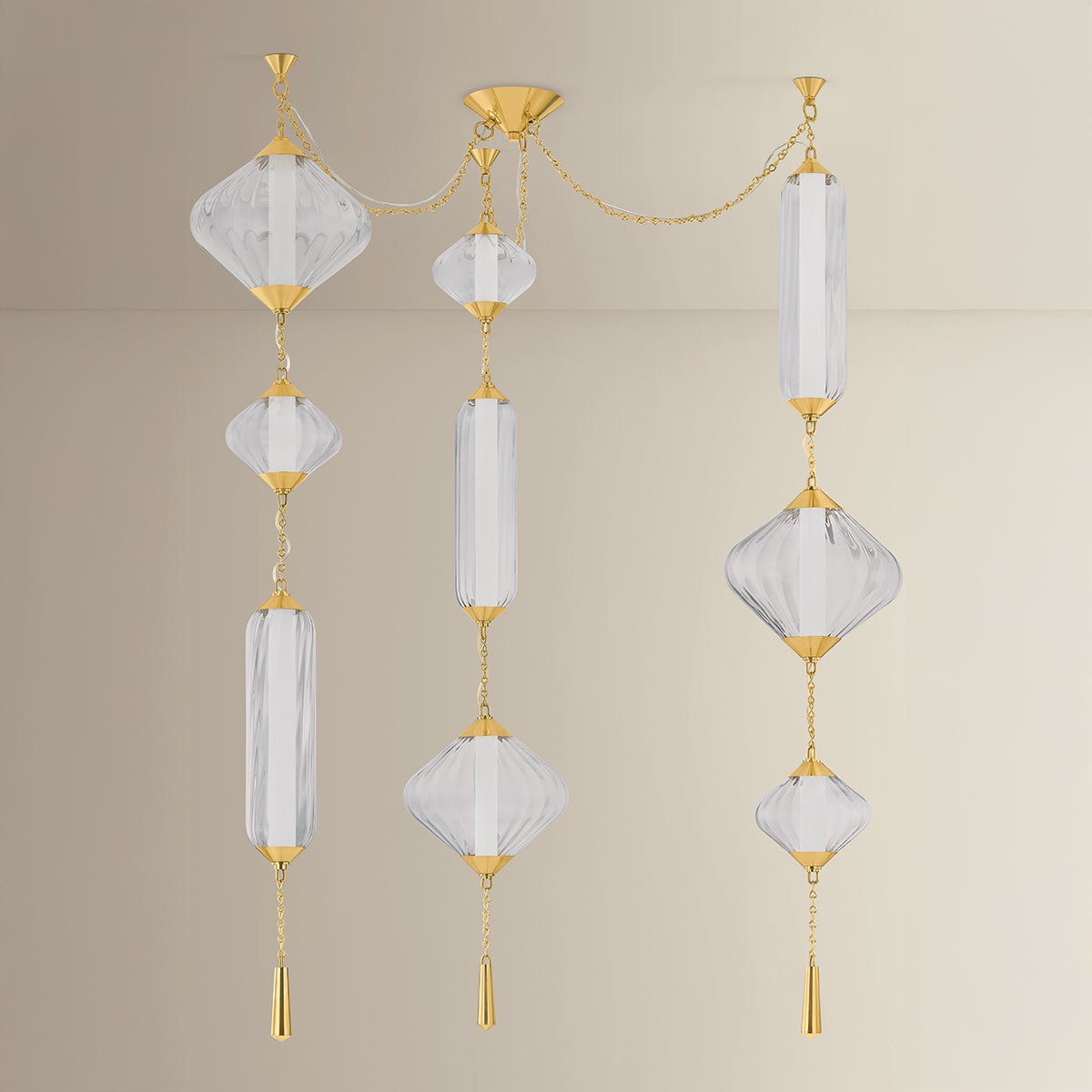 Fiorello Chandelier — a Corbett chandelier for dining rooms, entries, and living rooms at Laurie Yapp Home.