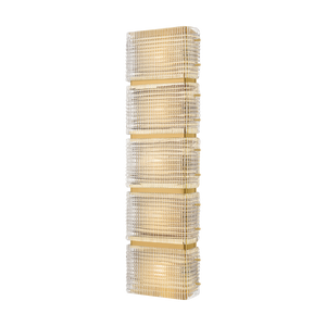 Mav Wall Sconce 8.5" x 28.25" — a Corbett wall sconce for bathrooms, hallways, and living rooms at Laurie Yapp Home.
