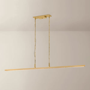 Cortina Linear shown from the front to reveal the extended frame and shade array.