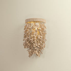 Naxos Wall Sconce shown from the front to reveal the arm curve and shade silhouette.