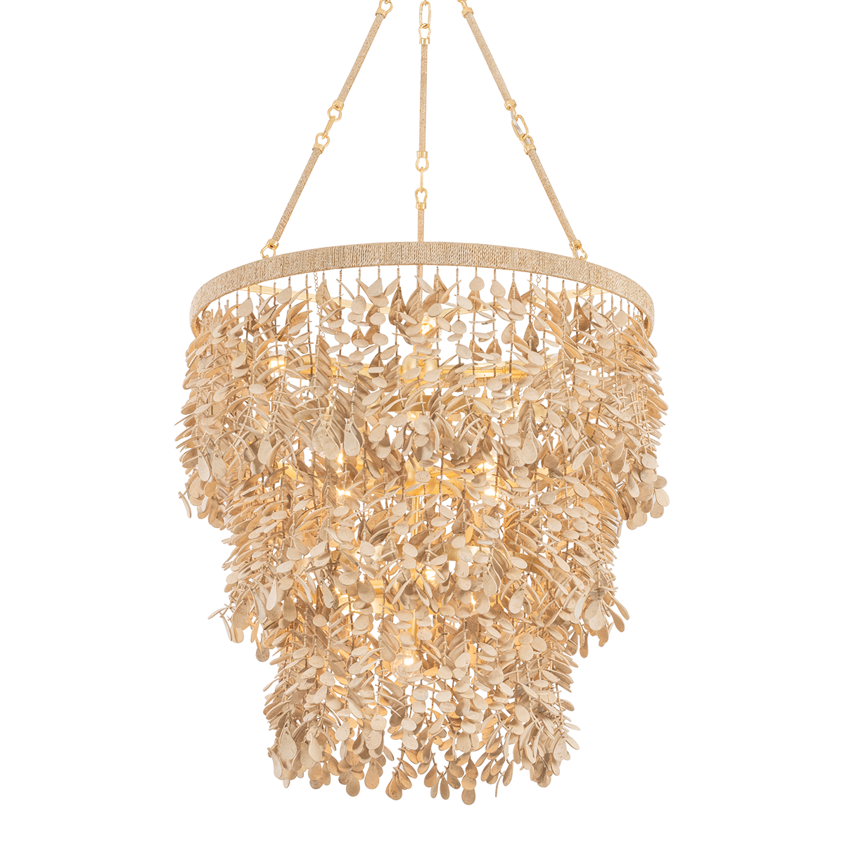 Naxos Chandelier 30" — a Corbett chandelier for dining rooms, entries, and living rooms at Laurie Yapp Home.