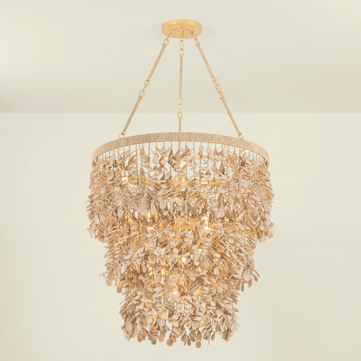 Naxos Chandelier 30" — a Corbett chandelier for dining rooms, entries, and living rooms at Laurie Yapp Home.