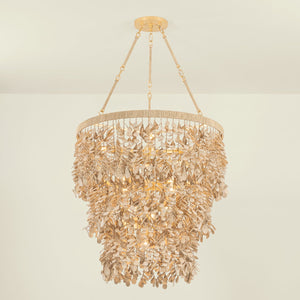 Naxos Chandelier 30" shown from a second angle to highlight the frame, arms, and shade detail.
