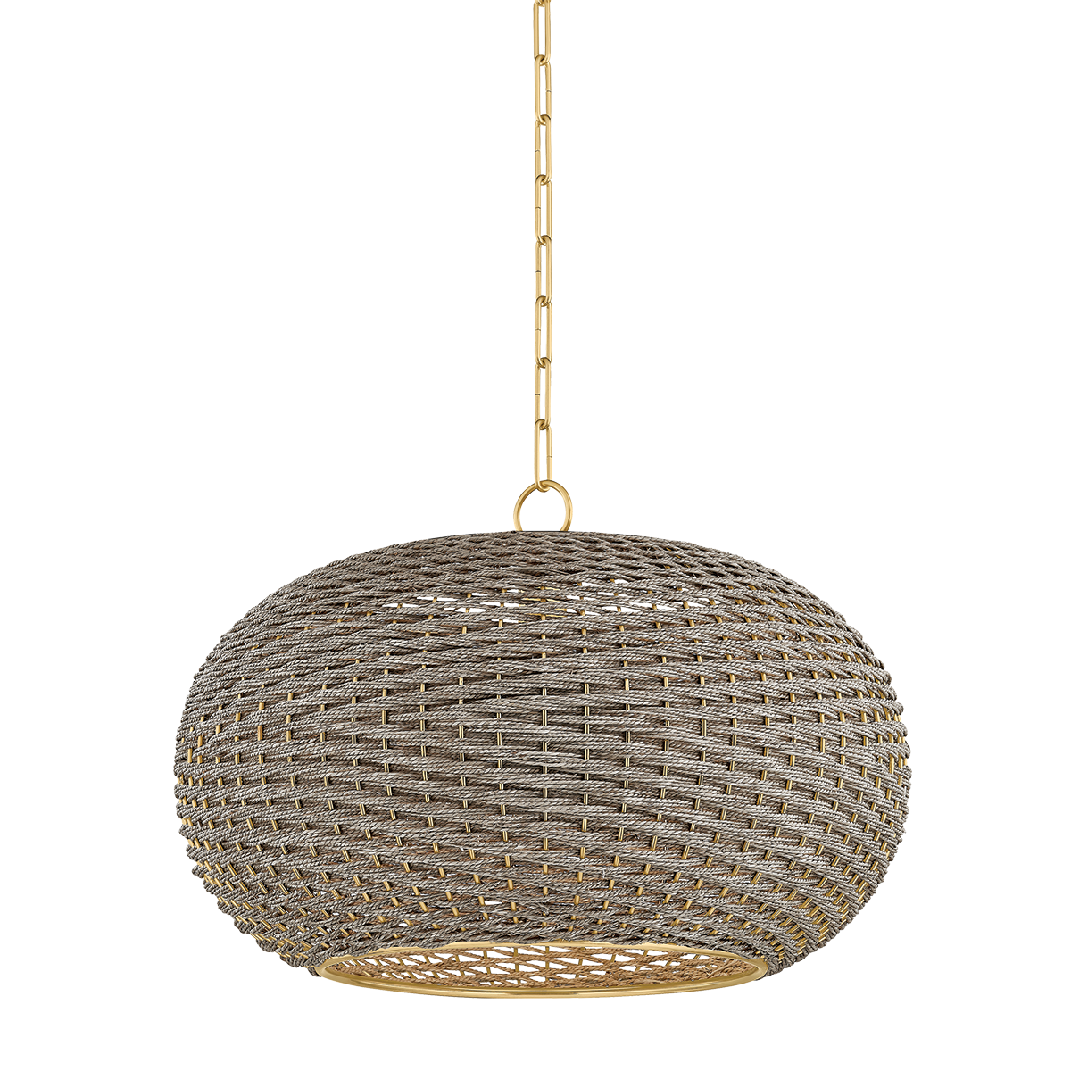 Penarth Pendant in aged brass — a Hudson Valley pendant for kitchens, entries, and dining rooms at Laurie Yapp Home.