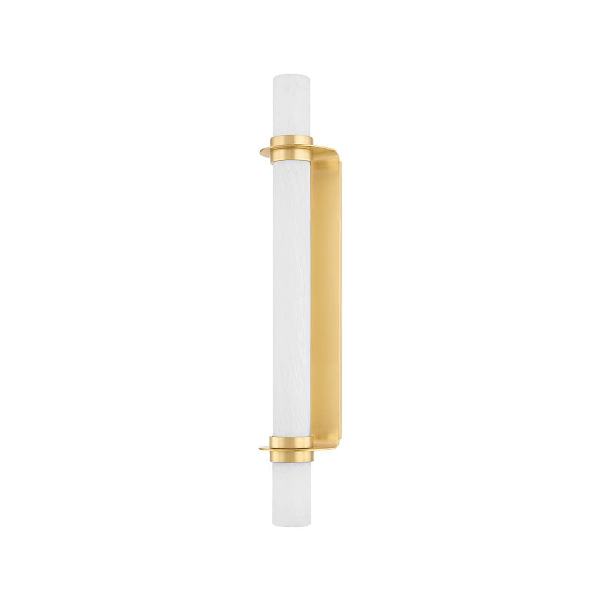 Groveland Station Wall Sconce 4.75" x 27.75" in aged brass — a Hudson Valley wall sconce for bathrooms, hallways, and living rooms at Laurie Yapp Home.