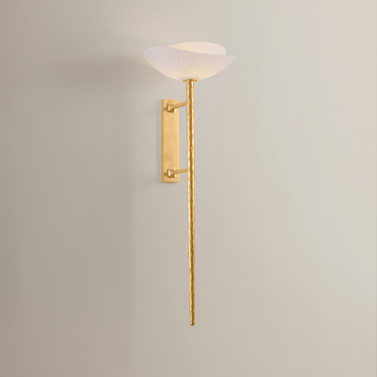 Coppa Wall Sconce shown from the front to reveal the arm curve and shade silhouette.