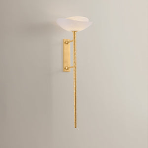 Coppa Wall Sconce shown from the front to reveal the arm curve and shade silhouette.