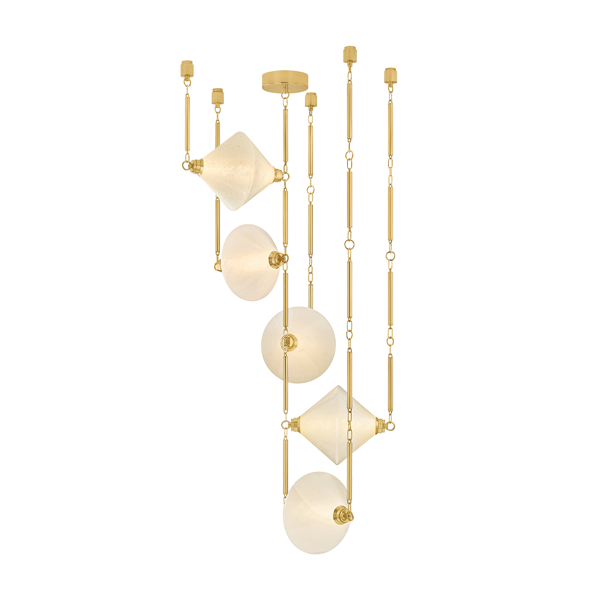 Solara Chandelier 32.75" x 65.5" — a Corbett chandelier for dining rooms, entries, and living rooms at Laurie Yapp Home.