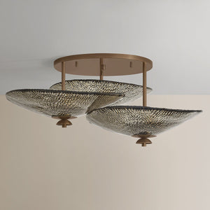 Alba Semi Flush 36.25" shown from a second angle to highlight the shade profile and mounting canopy.
