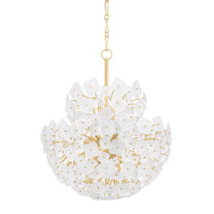 Barrytown Chandelier 34" — a Hudson Valley chandelier for dining rooms, entries, and living rooms at Laurie Yapp Home.
