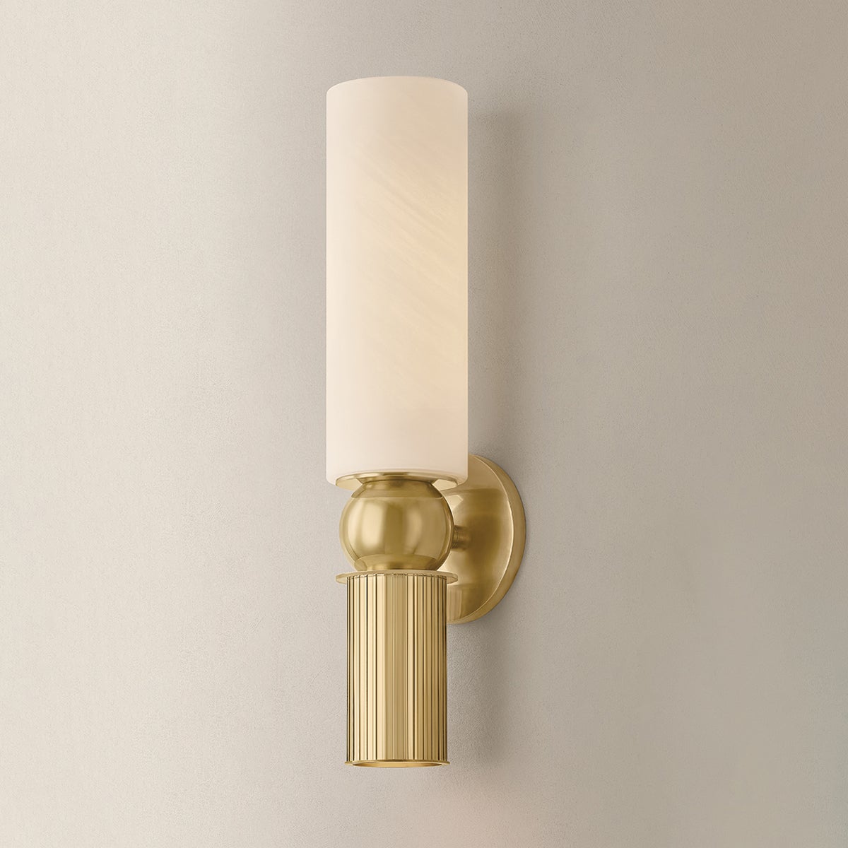 Close-up of the Ronda Wall Sconce showing the arm curve and shade silhouette.